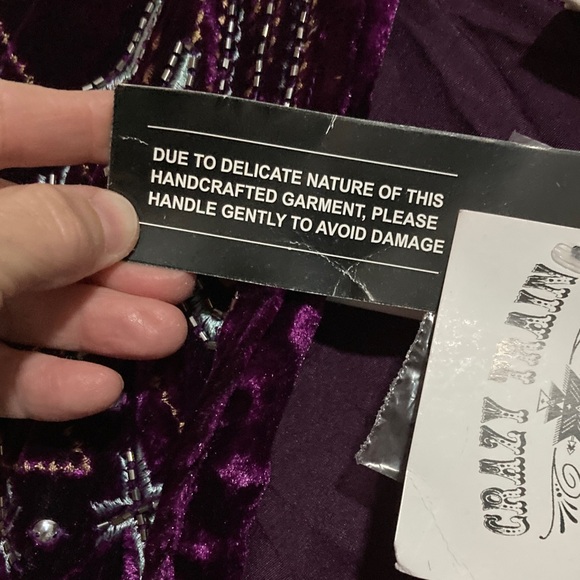 Crazy Train Rich Purple Velvet Jacket - Picture 11 of 12